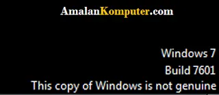 Cara menghilangkan windows 7 build 7601 this copy of windows is not genuine