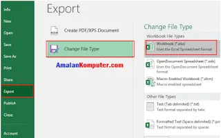 Mengatasi excel cannot open the file because the file format or file extension is not valid