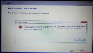 Mengatasi Error Code 0x80070570 di Windows 10, 8/8.1 dan 7