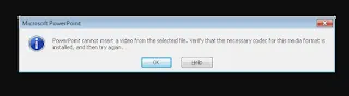 Mengatasi powerpoint cannot insert a video from the selected file