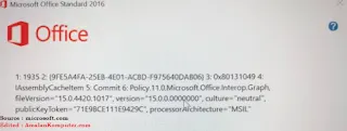 Mengatasi Microsoft Office 2010/2013/2016 error 1935