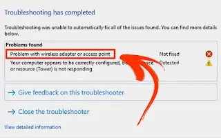 Cara Mengatasi Problem with Wireless Adapter or Access Point