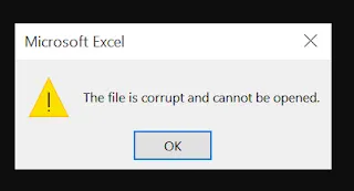 Mengatasi file excel corrupt: The file is corrupted and cannot be opened