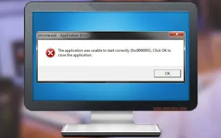 Cara Mengatasi The Application Was Unable to Start Correctly 0xc0000005. Click OK to close the application. di Windows 7