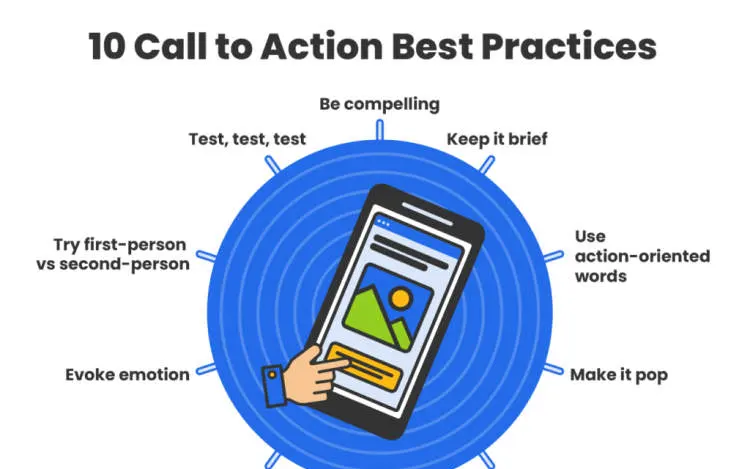 How do you create a compelling call-to-action (CTA) in digital
marketing materials?