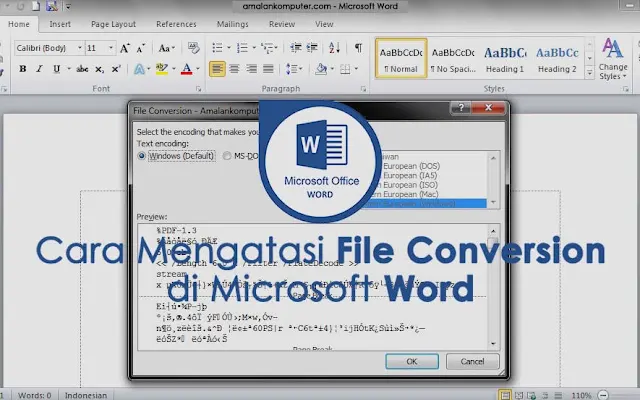 3 Cara Mengatasi File Conversion Microsoft Word dengan Mudah