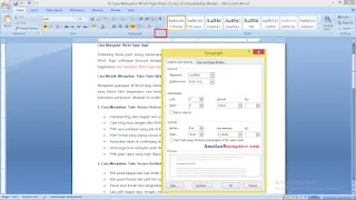 mengatur word agar rapi - atur line spacing