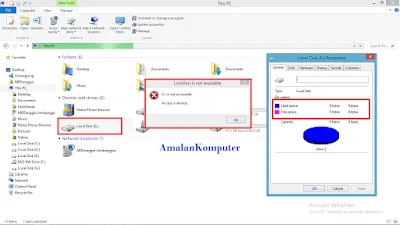 Mengatasi partisi local disk (C, D, E, F) location is not available saat dibuka win 11, 10, 8, 7