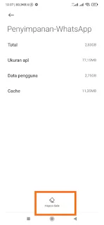 Unfortunately Has Stopped Working - hapus data aplikasi