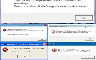 Mengatasi error/missing/not found RunDLL, rundll21.exe, atau file .dll Di laptop windows 10, 8/8.1, 7, XP