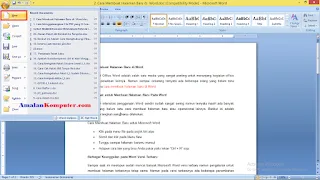 membuat Halaman Baru di Word