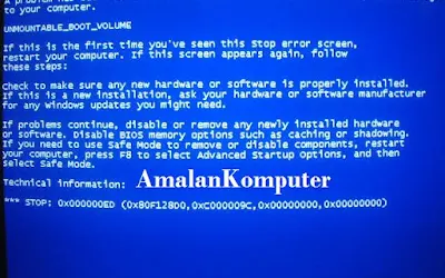 Mengatasi Unmountable Boot Volume di laptop tanpa CD win 11, 10, 8, 7
