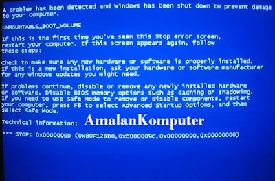 Mengatasi Unmountable Boot Volume atau Stop. 0x000000ED di laptop tanpa CD win 11, 10, 8, 7 Mengatasi Unmountable Boot Volume atau Stop. 0x000000ED di laptop tanpa CD win 11, 10, 8, 7