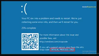 Cara mengatasi Critical process died windows 10 dan 8.1