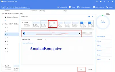 Cara gabung Unallocated di Disk Management pakai AOMEI Partition Assistant dan EaseUS Partition Master