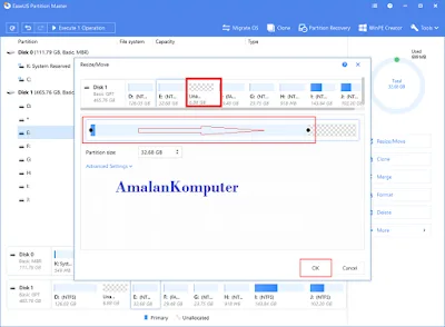 Cara gabung Unallocated di Disk Management pakai AOMEI Partition Assistant dan EaseUS Partition Master