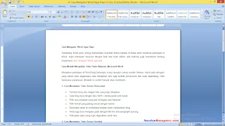 mengatur word agar rapi