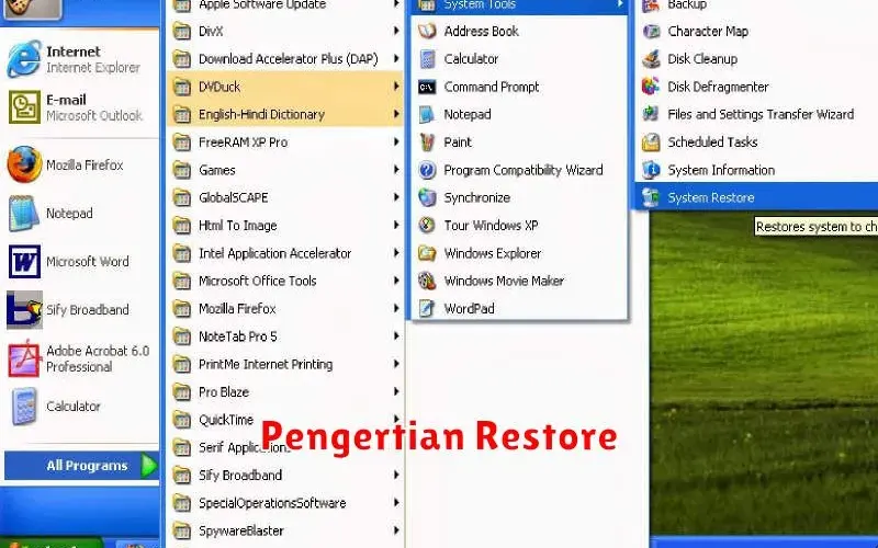 Pengertian Restore: Kembalikan Data dan Sistem ke Kondisi Awal