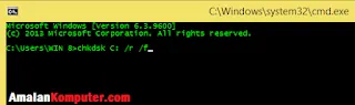 Cara memperbaiki repairing disk error yang macet