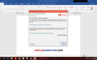 Cara mengatasi product activation failed pada microsoft office 2010/2013/2016