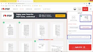 Cara memisahkan file PDF di laptop dan PC menggunakan ILovePDF