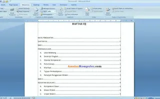 Cara Membuat Daftar Isi Otomatis di Ms Word