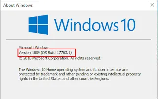  Tentang Windows Update 1809