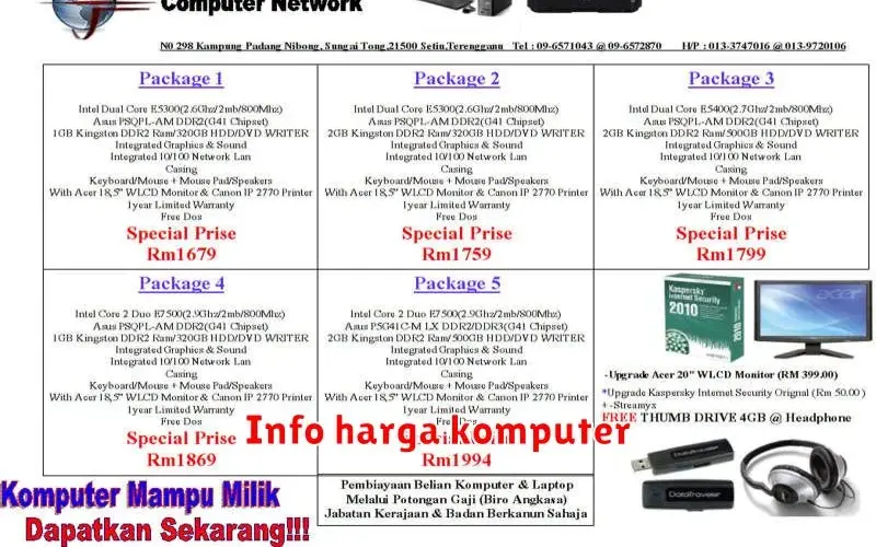 Informasi Harga Komputer Terbaru dan Terlengkap